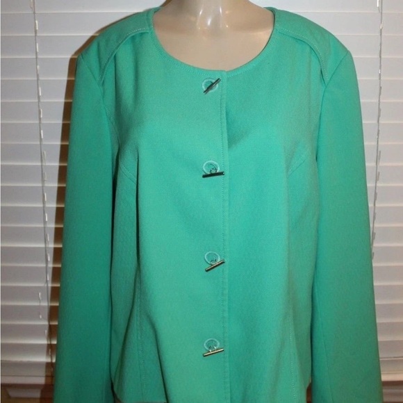 Lane Bryant green lined button down jacket size 26 - Picture 1 of 5